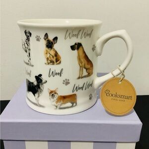 Woof Woof, Cooksmart England , Fine China Dog Print Mug ☕️🐩🐕‍🦺🐕
